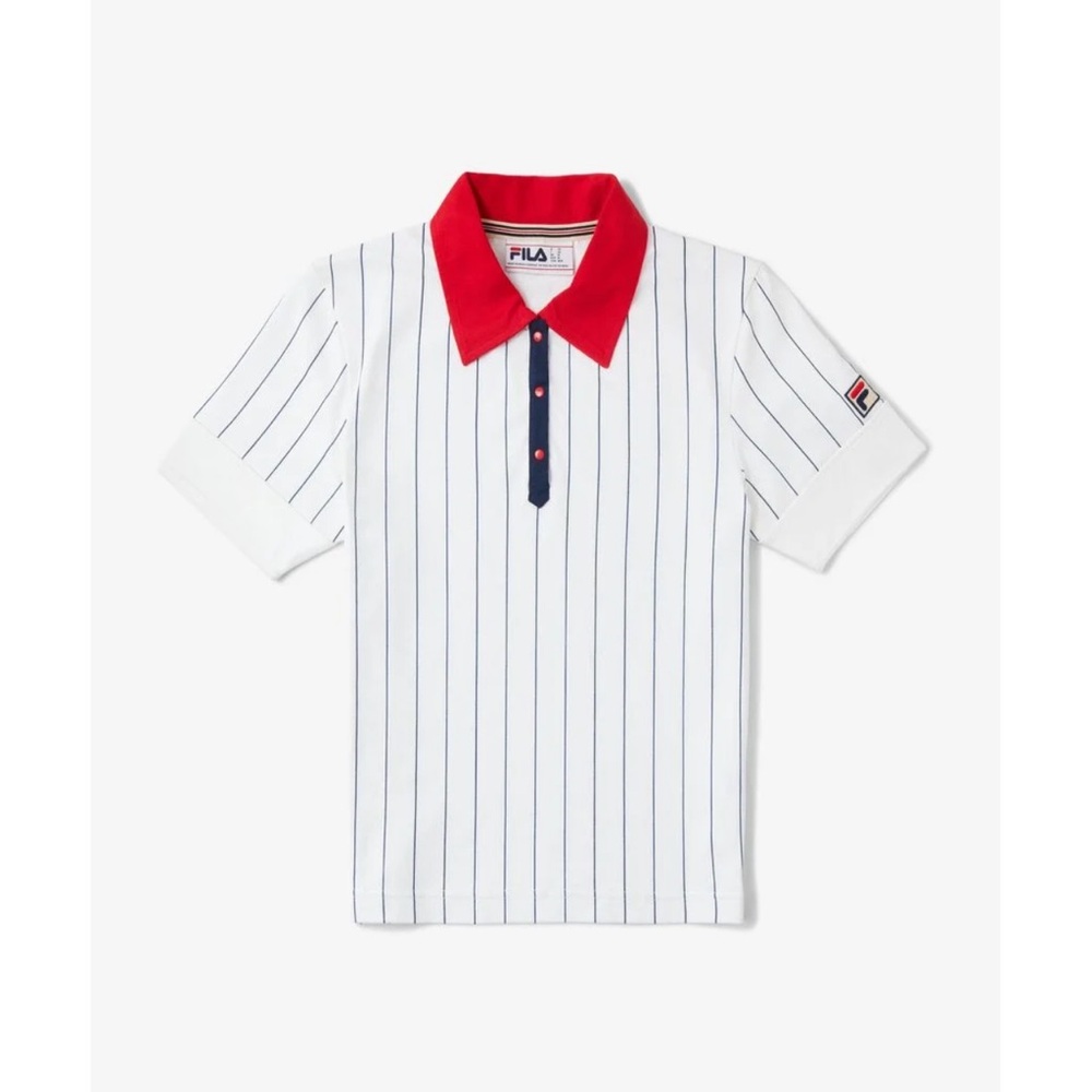 ISO Fila Women's White Lacy Premium Polo size XS